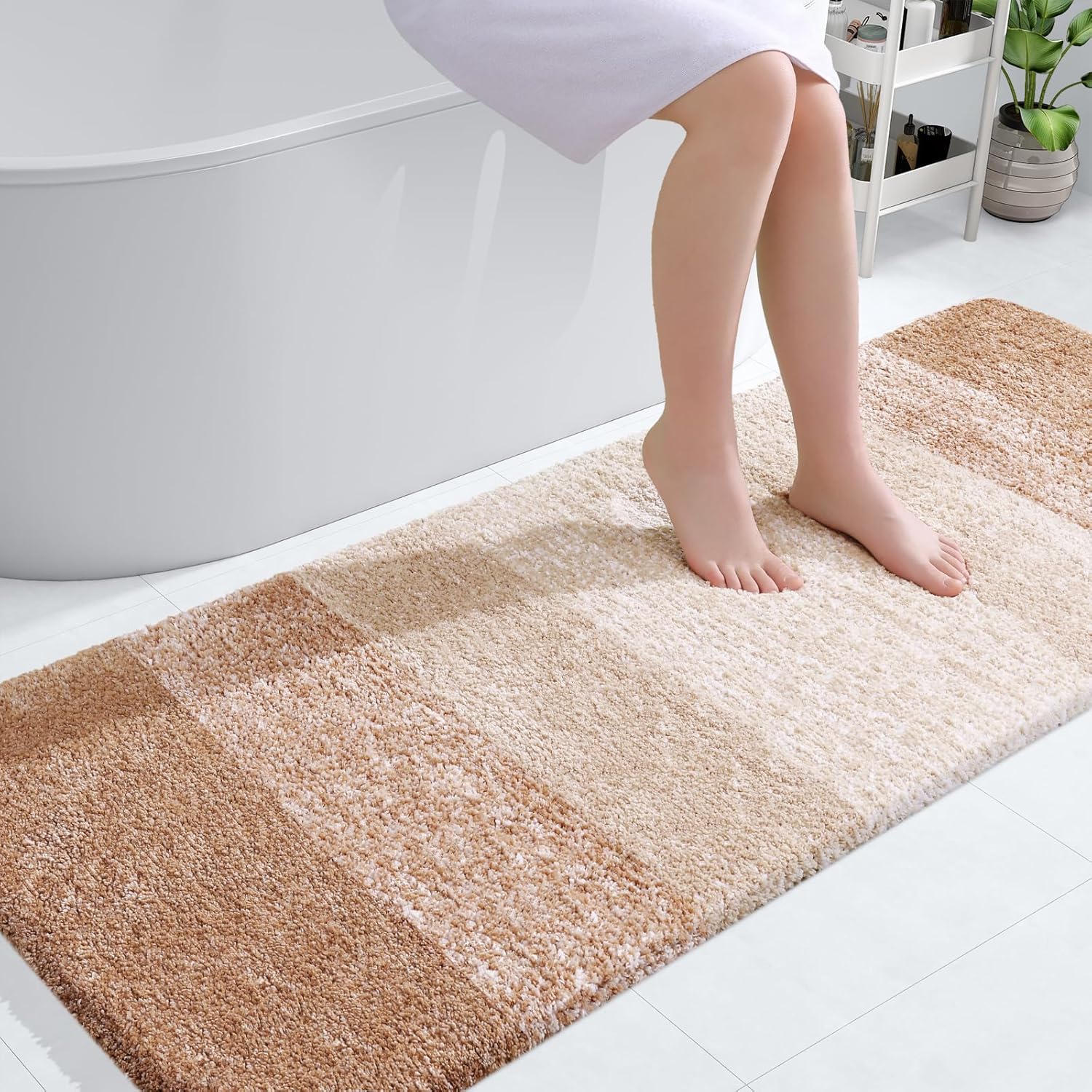 OLANLY Bathroom Runner Rugs 59x24 for Luxurious Comfort