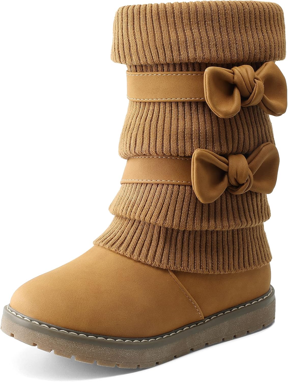 DREAM PAIRS Girl's Winter Snow Boots with Faux Fur Lining