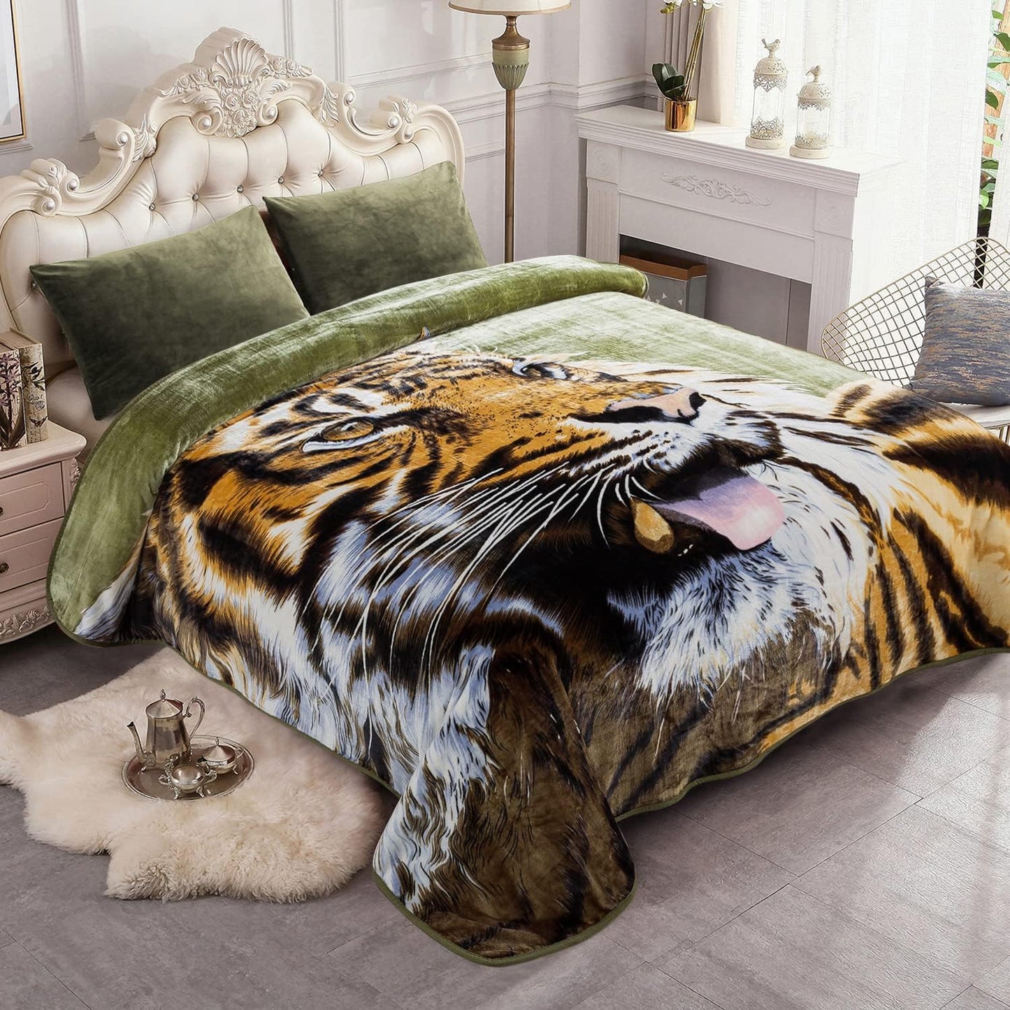 JYK Plush Fleece Blanket Queen Size for Cozy Autumn Nights