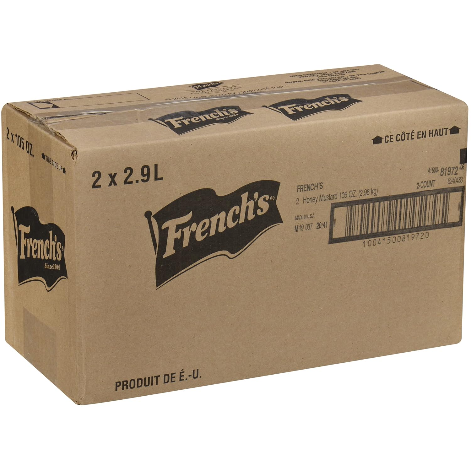 French's Honey Mustard Dipping Sauce, 105 oz Pack of 2