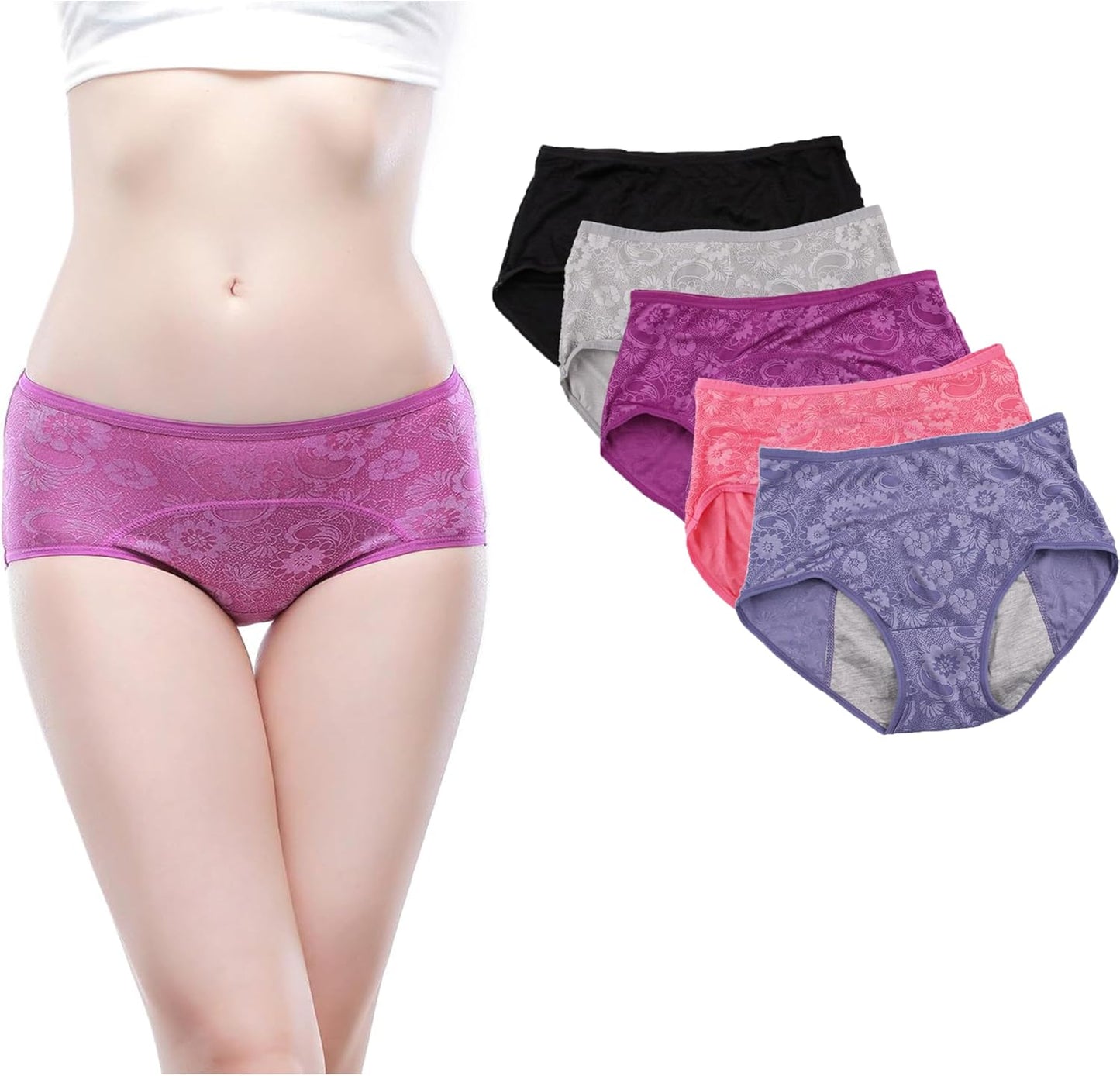 YOYI FASHION Women Menstrual Period Briefs for Comfort and Protection