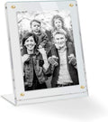 9x12 Acrylic Floating Picture Frame - Table Stand with Gold Cover