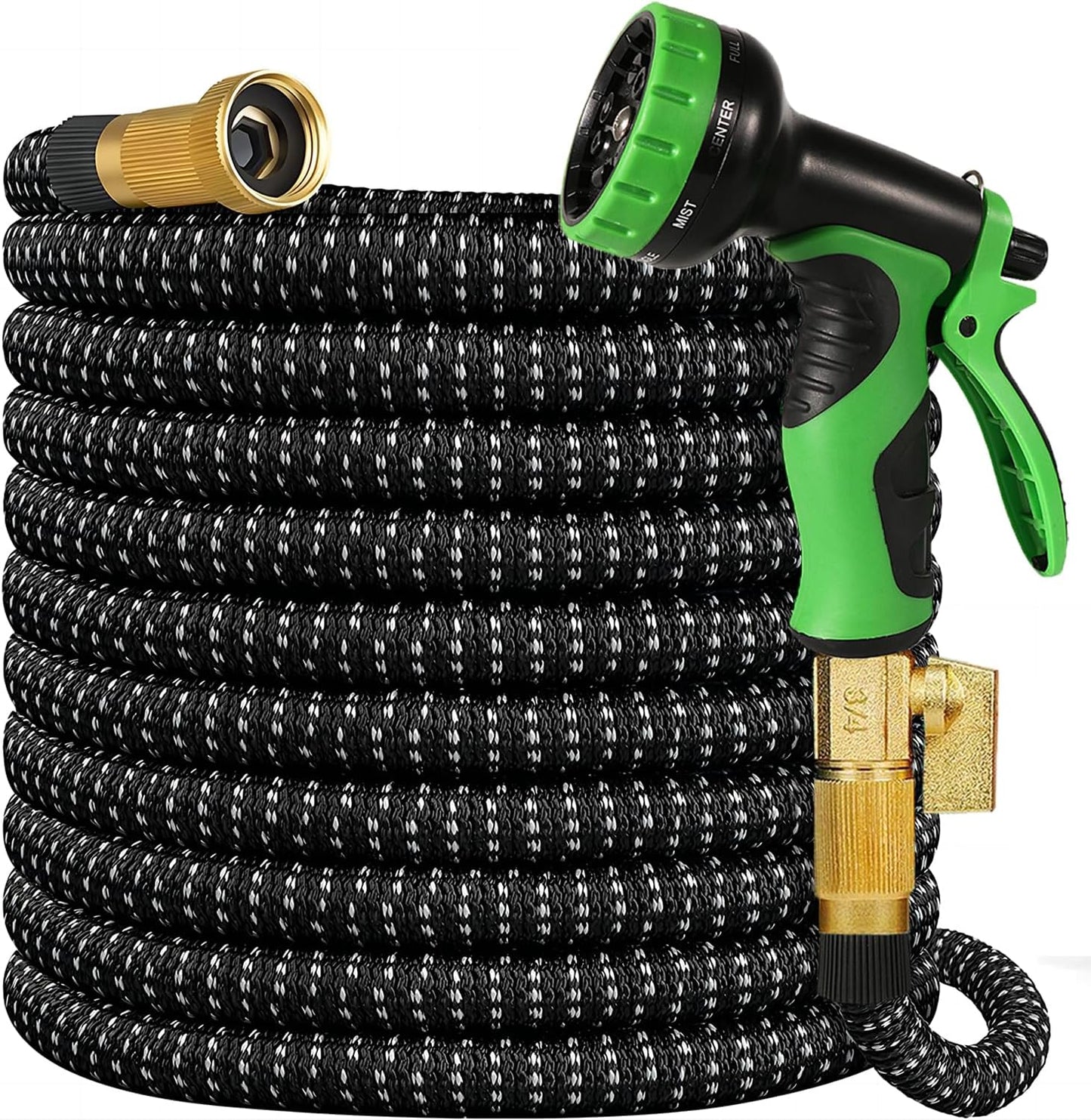 Expandable Garden Hose 50 ft - Flexible Water Hose with Nozzle