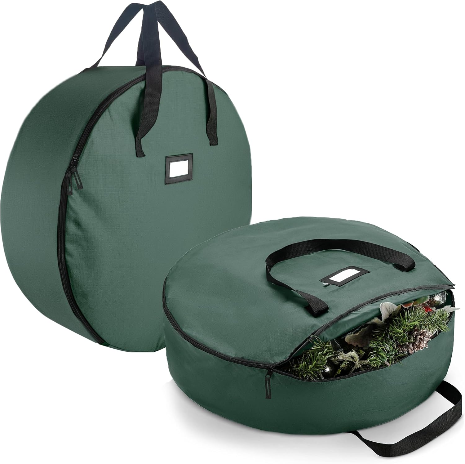 ZOBER 2 Pack Christmas Wreath Storage Container 48 Inch Bags