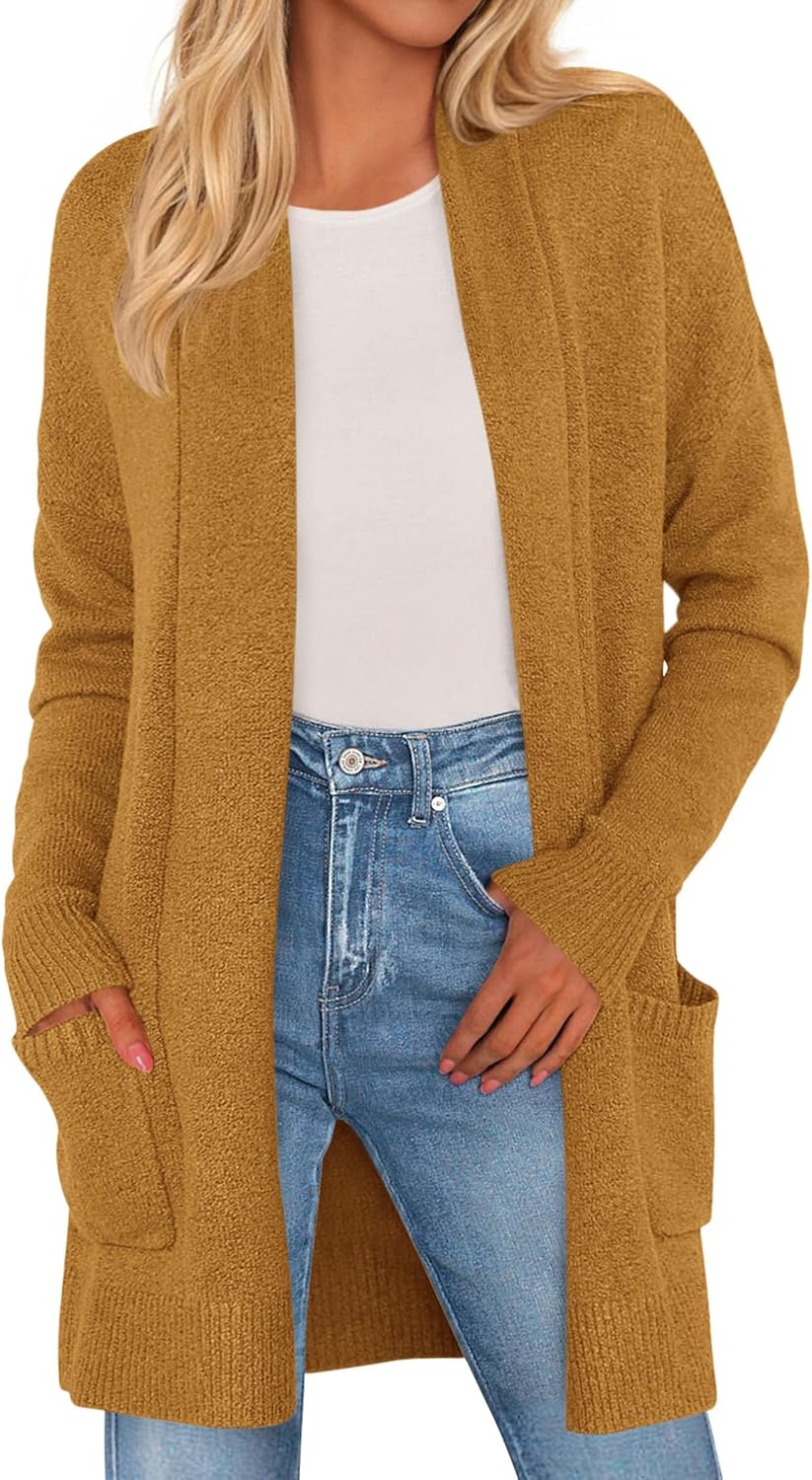 PRETTYGARDEN Women's Open Front Cardigan for Cozy Fall Style