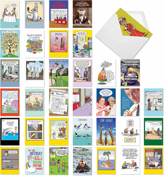 Funny Birthday Greeting Cards Variety Pack for All Occasions