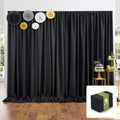 30x10FT Black Backdrop Curtains for Party - Seamless Photo Background