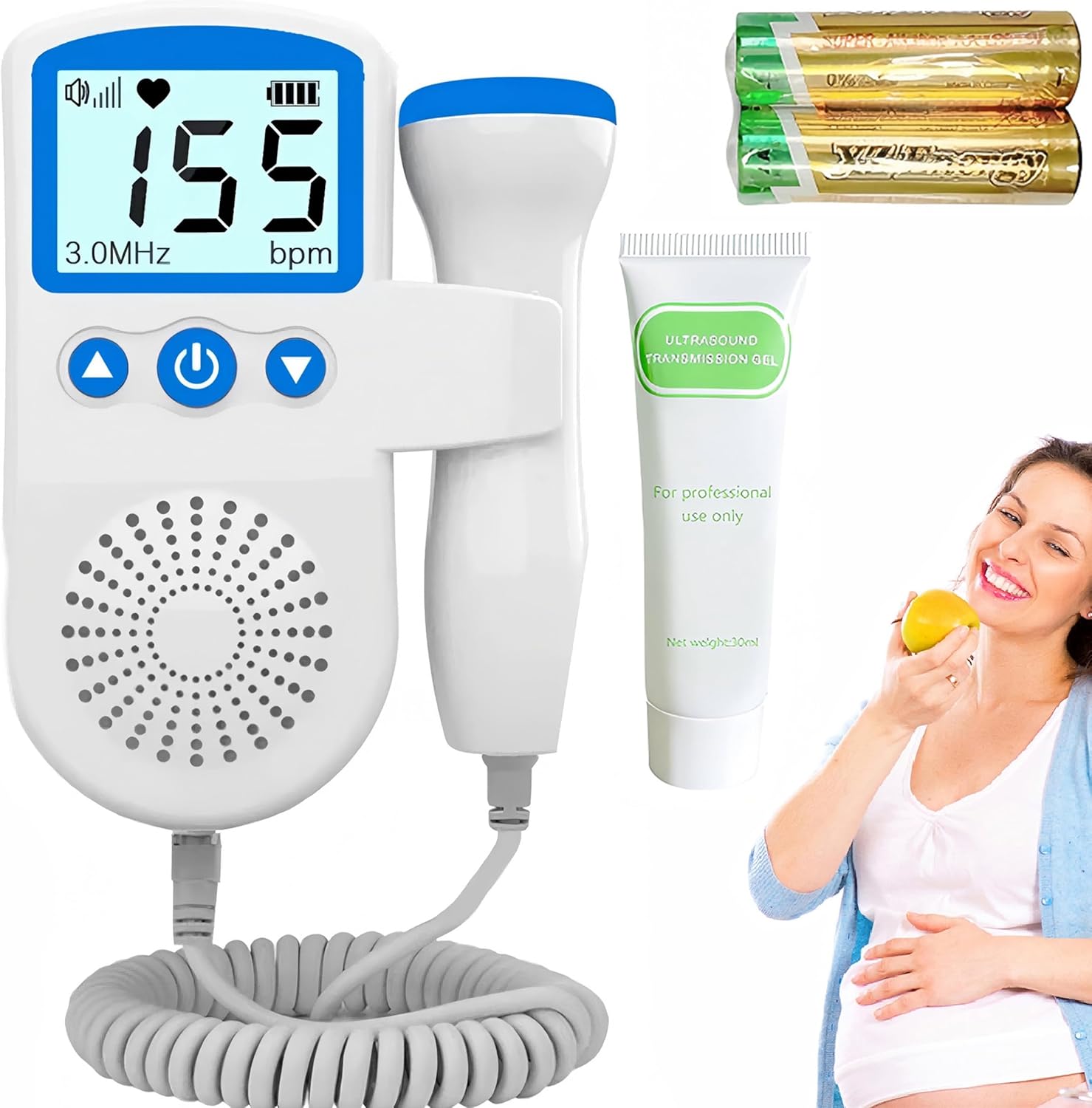 Fetal Heartbeat Doppler Portable Baby Monitor for Home Use