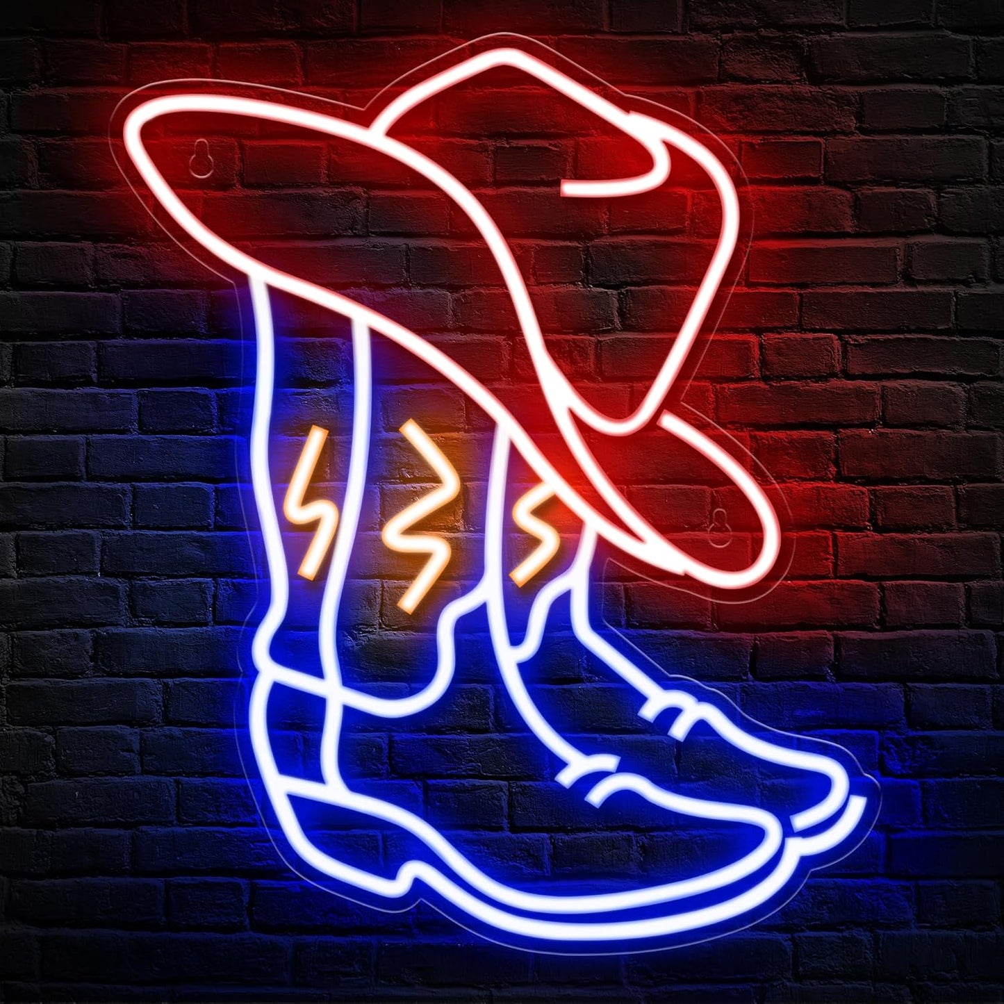 Kavaas Cowboy Boot Neon Sign - Perfect for Western Decor Lovers