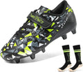 Boys Girls Soccer Cleats Kids Firm Ground Football Shoes - With Socks