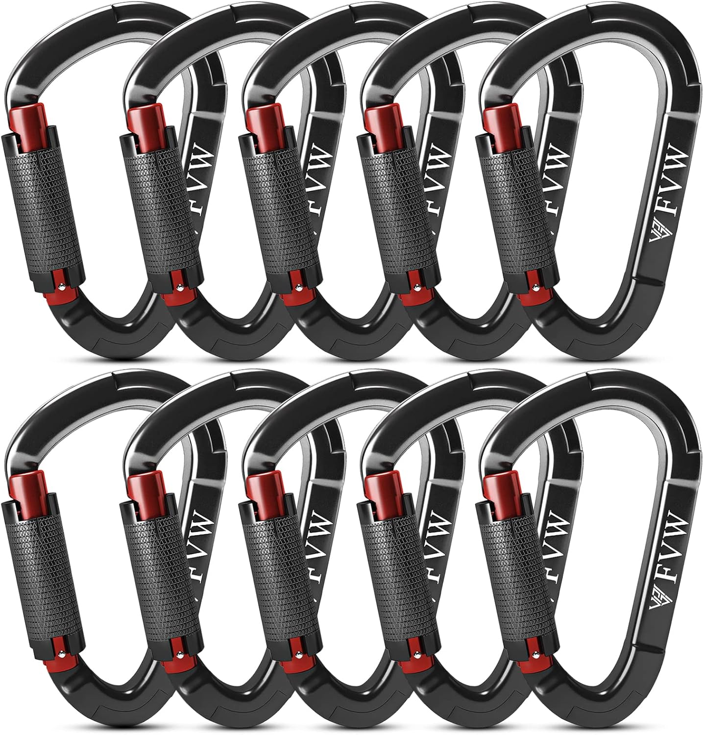 Professional 25KN Heavy Duty Rock Climbing Carabiner Clips