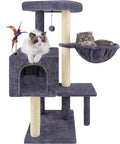 35.4 in Multifunction Cat Tree with Hammock & Condo - Cozy Playtower