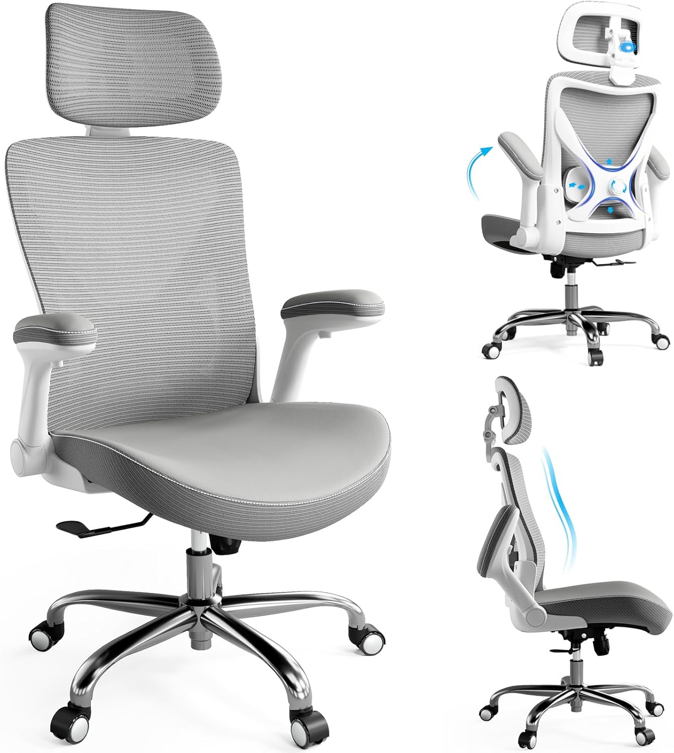Ergonomic Office Chair with Adjustable Lumbar Support for Comfort