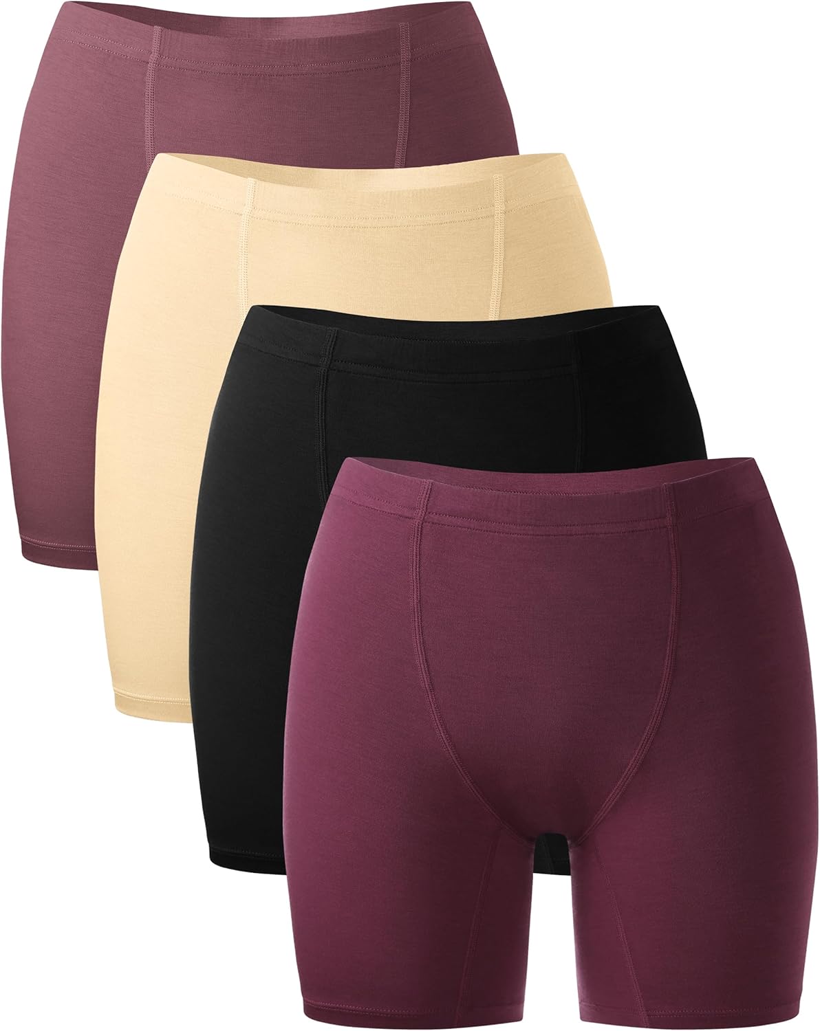 Bamboo Cool Womens Boxer Briefs Soft Stretch Panties 4 Packs
