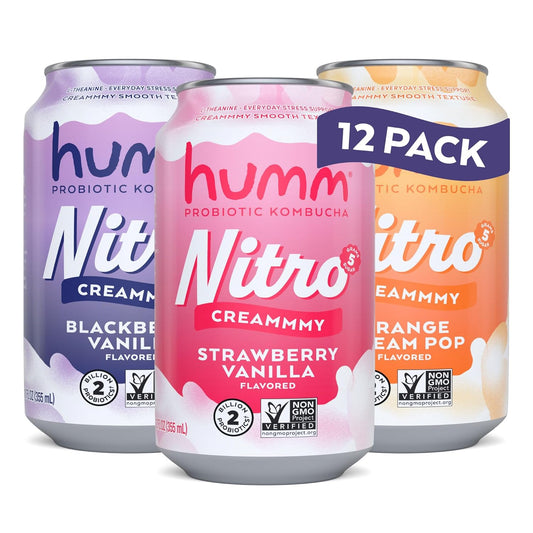 Humm Nitro Kombucha Variety Pack: Creamy Probiotic Drink