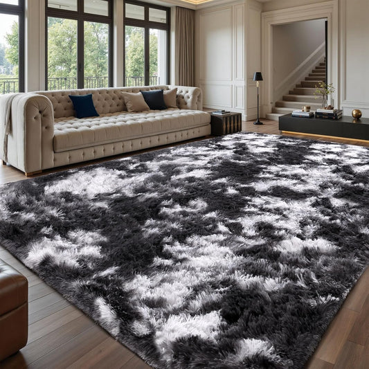 Sour Lemon Fluffy Area Rugs for Bedroom and Living Room Decor