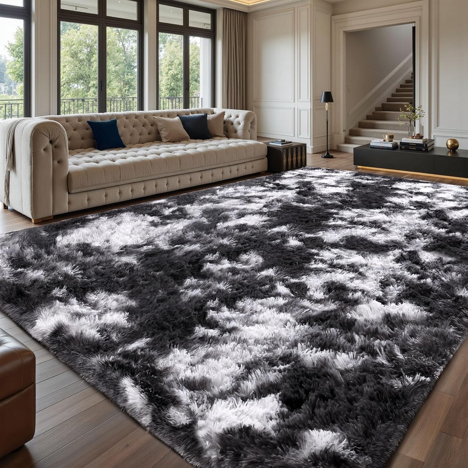 Sour Lemon 5x7 Area Rugs - Soft Plush Furry Carpet for Home