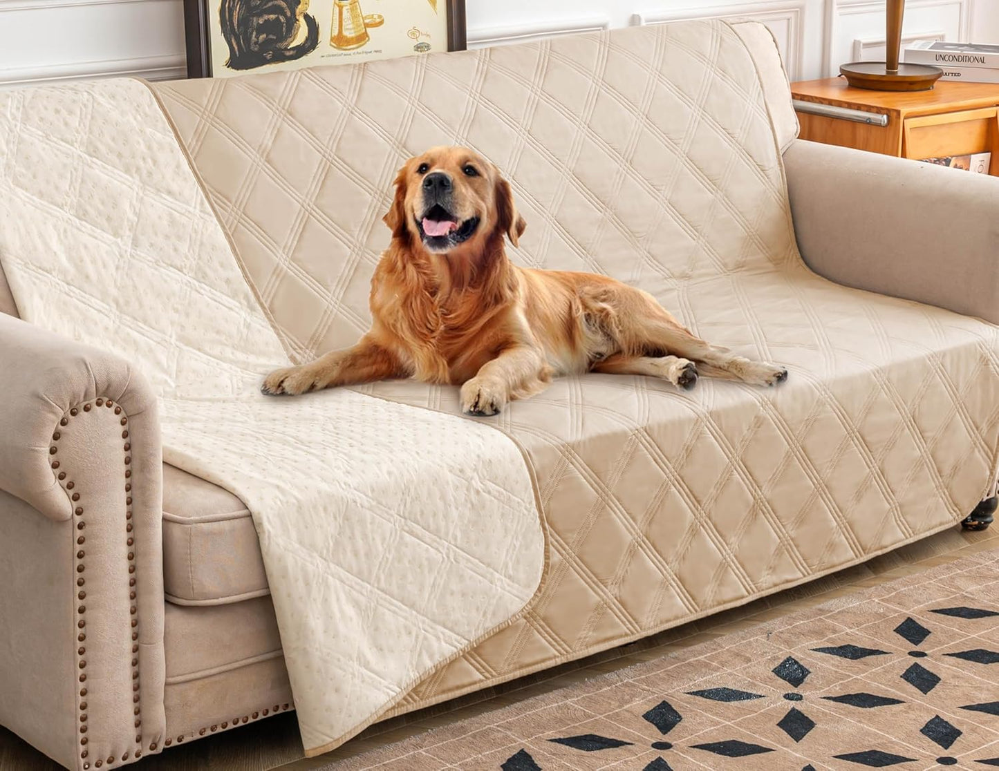 Ameritex Waterproof Dog Bed Cover with Anti-Slip Backing