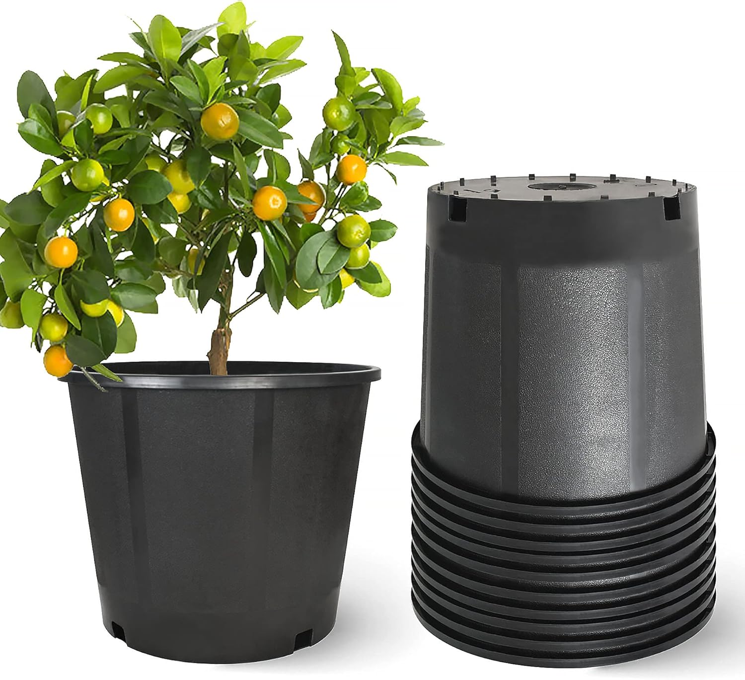 3.1 Gallon Nursery Pots for Plants - Durable Injection Molded Design