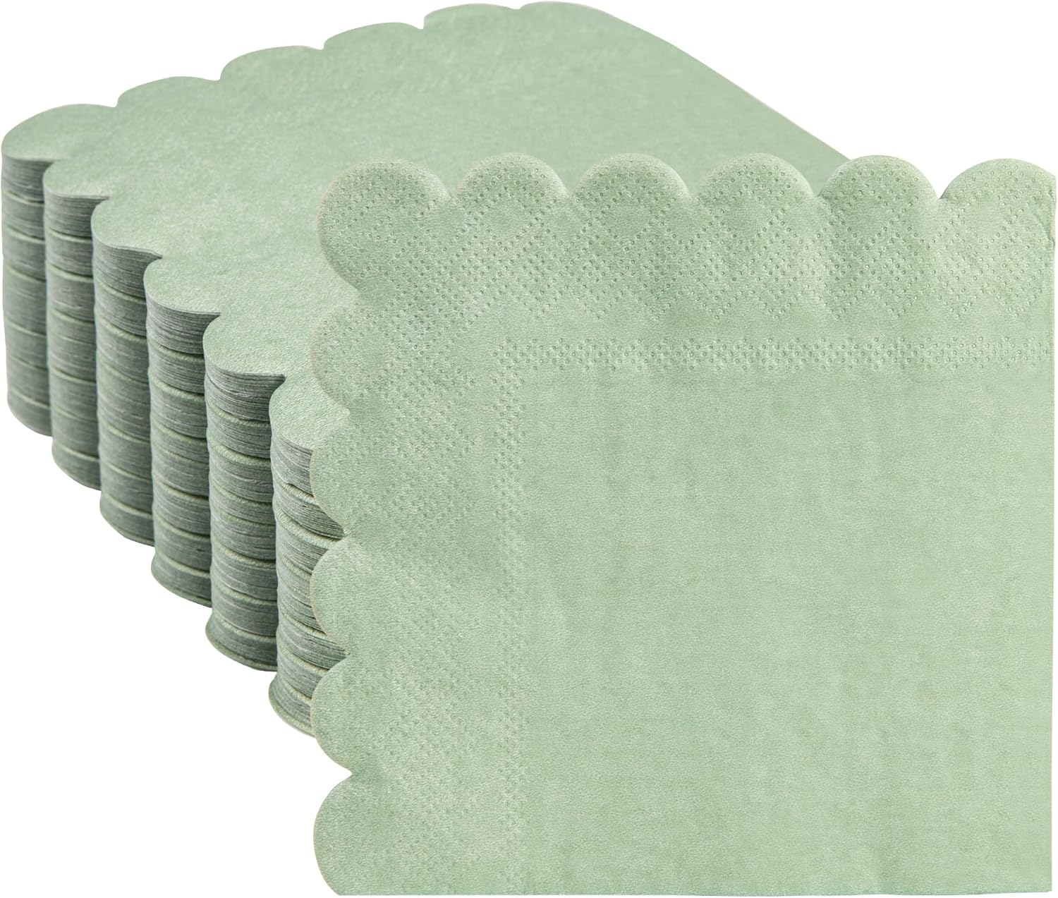 100 Sage Green Cocktail Napkins: Elegant 2-Ply Essentials