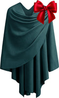 PULI Womens Large Cross Front Poncho Sweater Wrap Topper - Elegant in