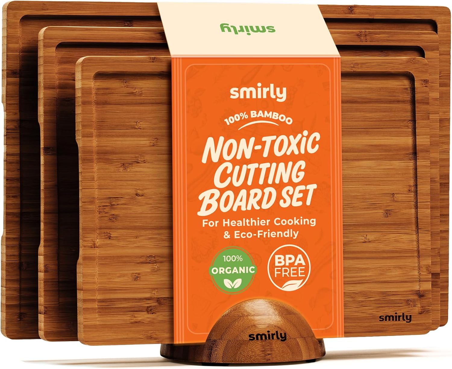 SMIRLY Wood Cutting Boards Set: Stylish & Durable Kitchen Essential