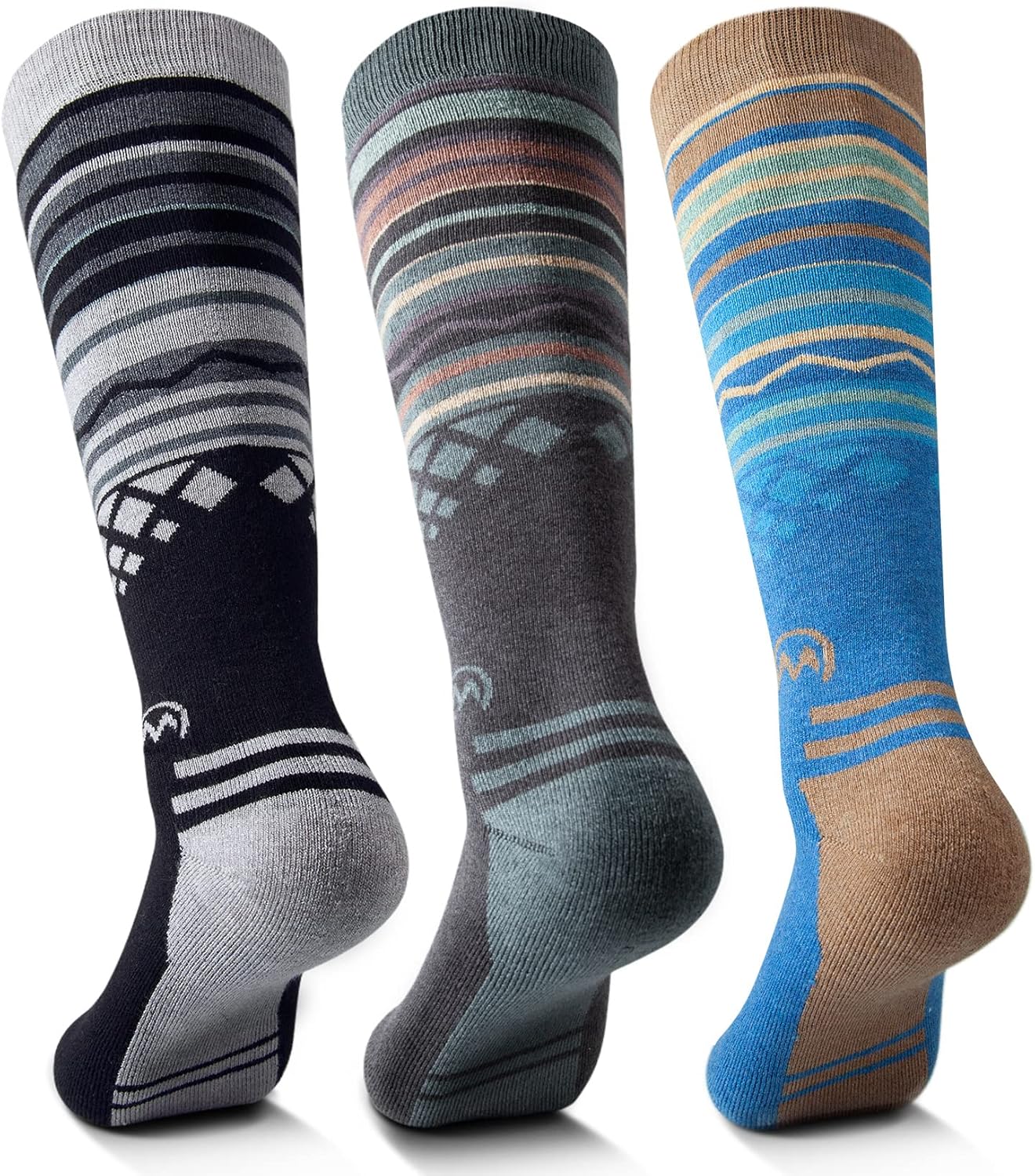 Non-Slip Merino Wool Ski Socks 2-Pack - Ultimate Comfort