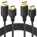 4K DisplayPort to HDMI Cable 2 Pack - High Speed Video Clarity!