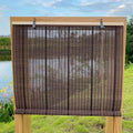Bamboo Roller Shades 32in W x 48in H - Light Filtering Roman Blinds