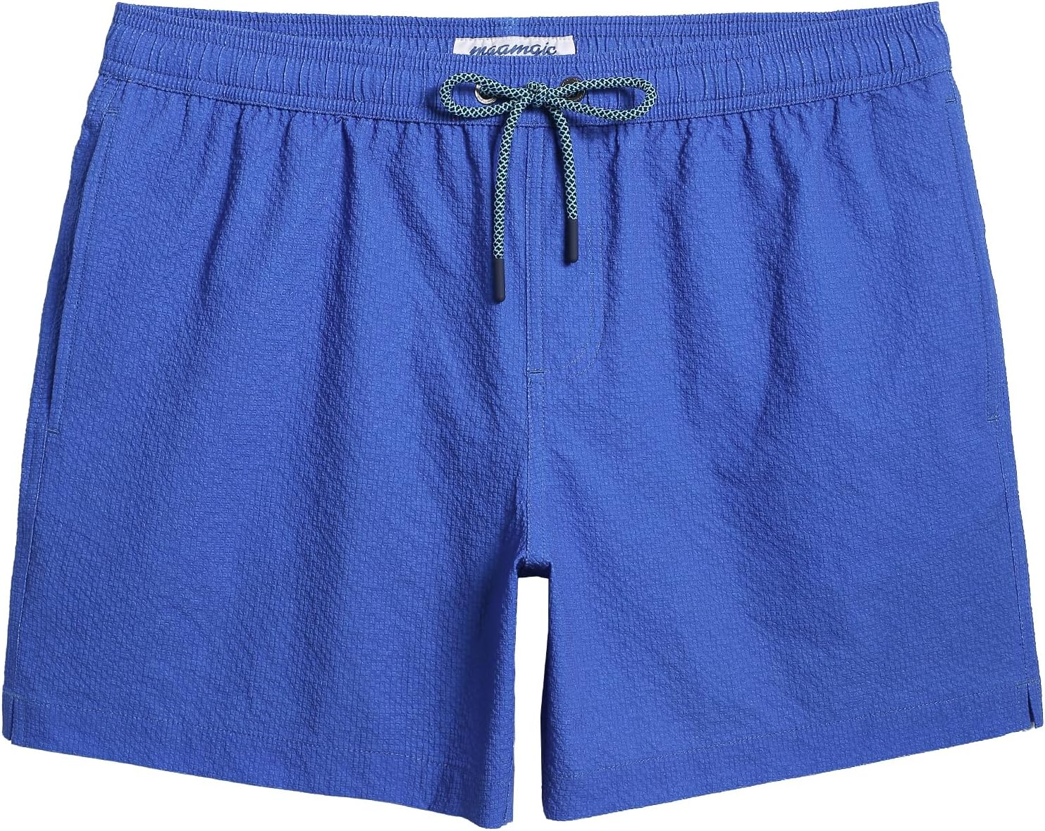 maamgic Men's Swim Trunks Quick Dry Seersucker Beach Shorts