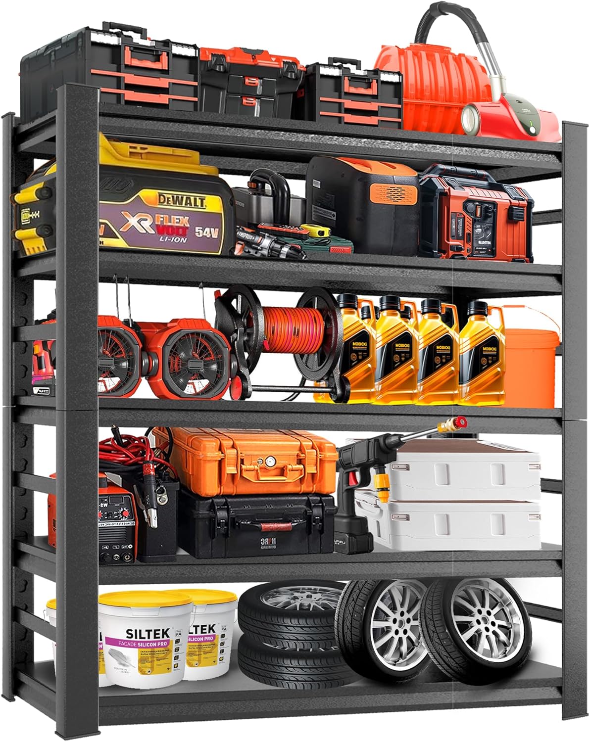 Adjustable Heavy Duty Metal Garage Shelving Unit for Storage
