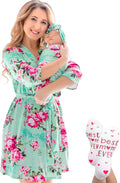 ECO BABY Mommy and Me Robe and Swaddle Set - Luxe Hospital Essentials