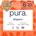 Pura Size 6 Eco-Friendly Diapers (29+ lbs) - Up to 12 Hours Leak