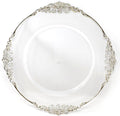 Heavy Quality Round Charger Plates - Clear 13-in 6-Pack - Elegant