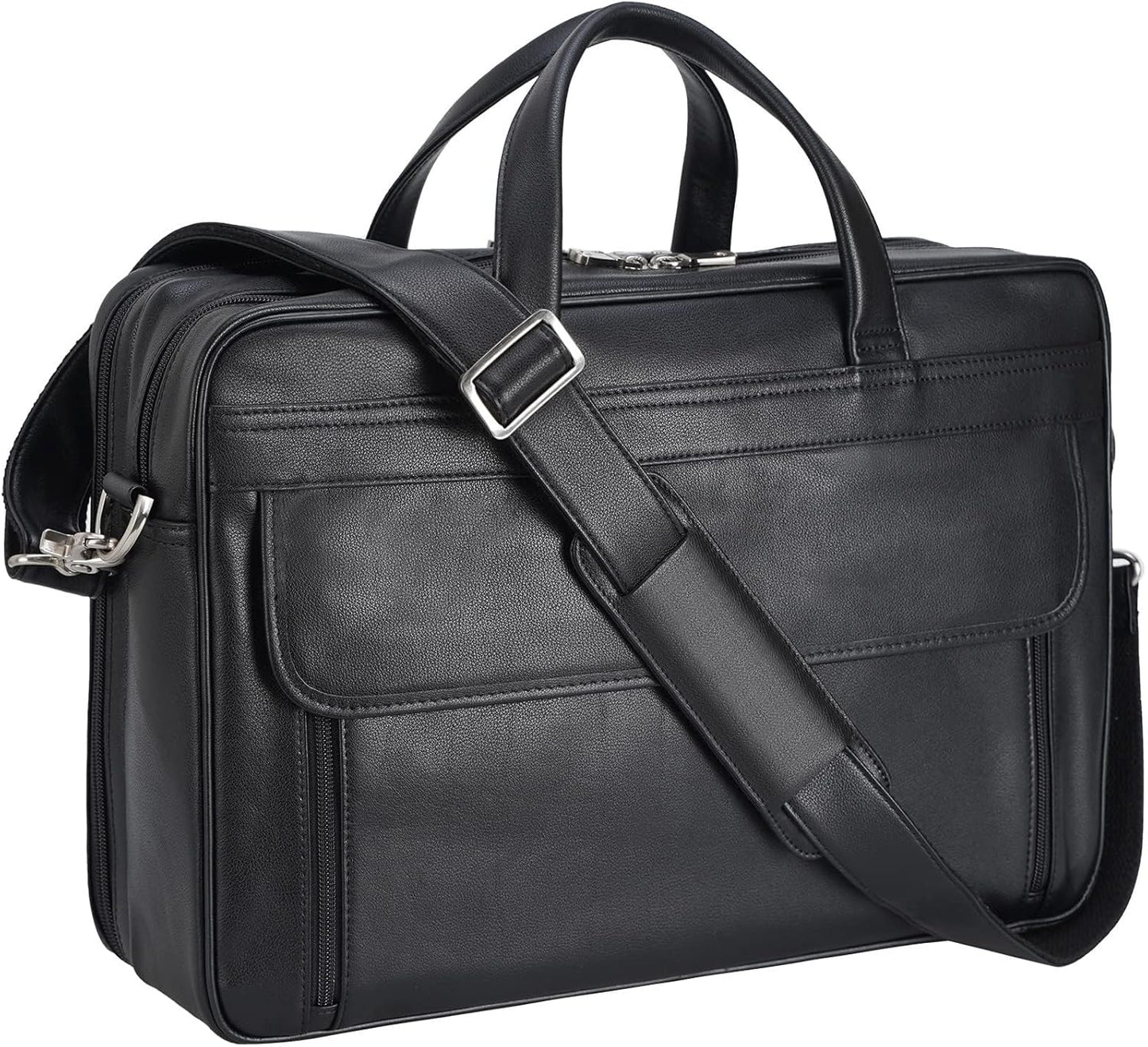 Masa Kawa Leather Briefcase for Men 15.6in and 17in Laptops