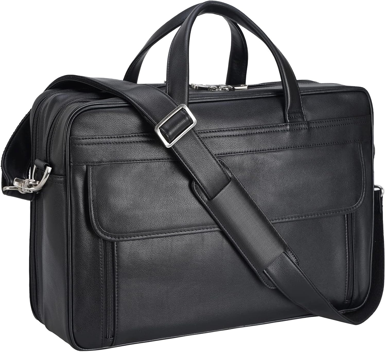 Masa Kawa Leather Briefcase for Men 15.6in and 17in Laptops