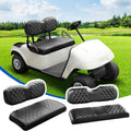 NOKINS 4PCS Golf Cart Diamond Seat Covers Kit - Durable Fit