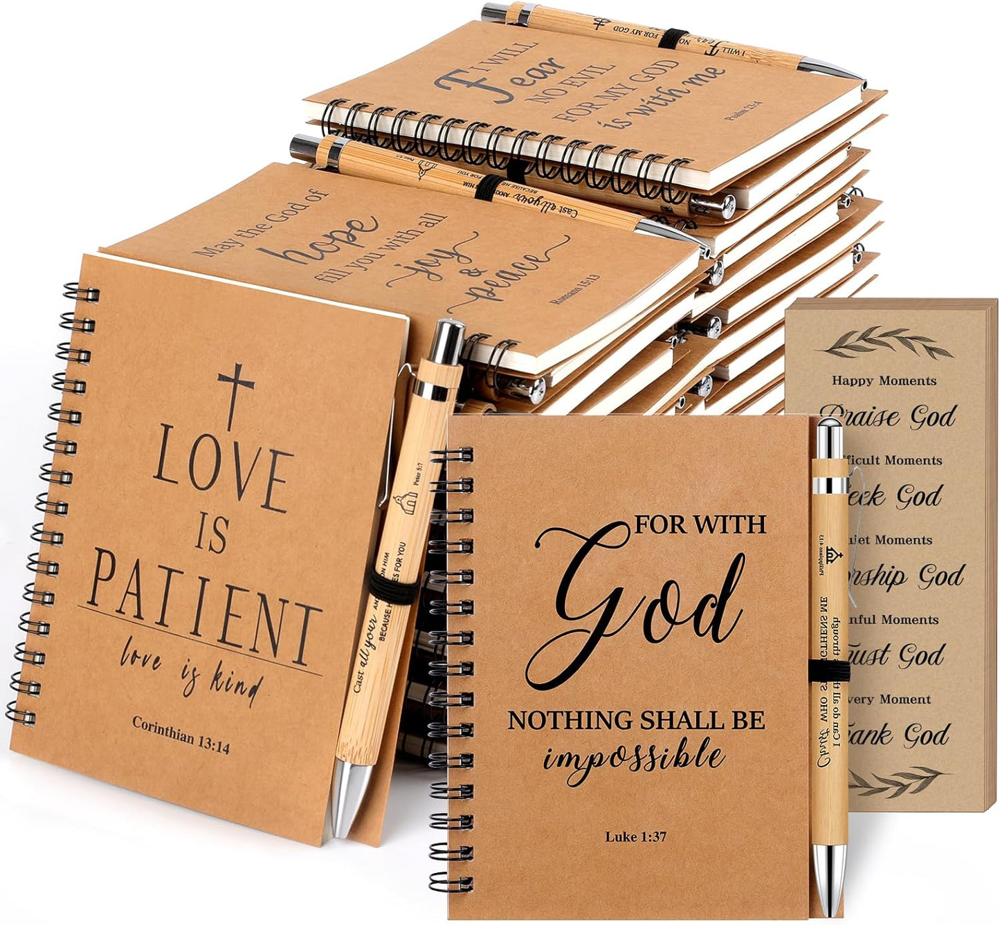 Christian Gifts Bundle: Notebook, Pen & Bookmark Set