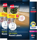 High Visibility Printable Round Labels 2.5 in - Reliable Laser