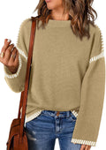 Dokotoo Crewneck Loose Fit Cable Knit Pullover Sweater - Cozy Everyday
