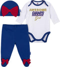 NFL Baby Girls Team Footed Pant and Bodysuit Gift Set - Cozy First