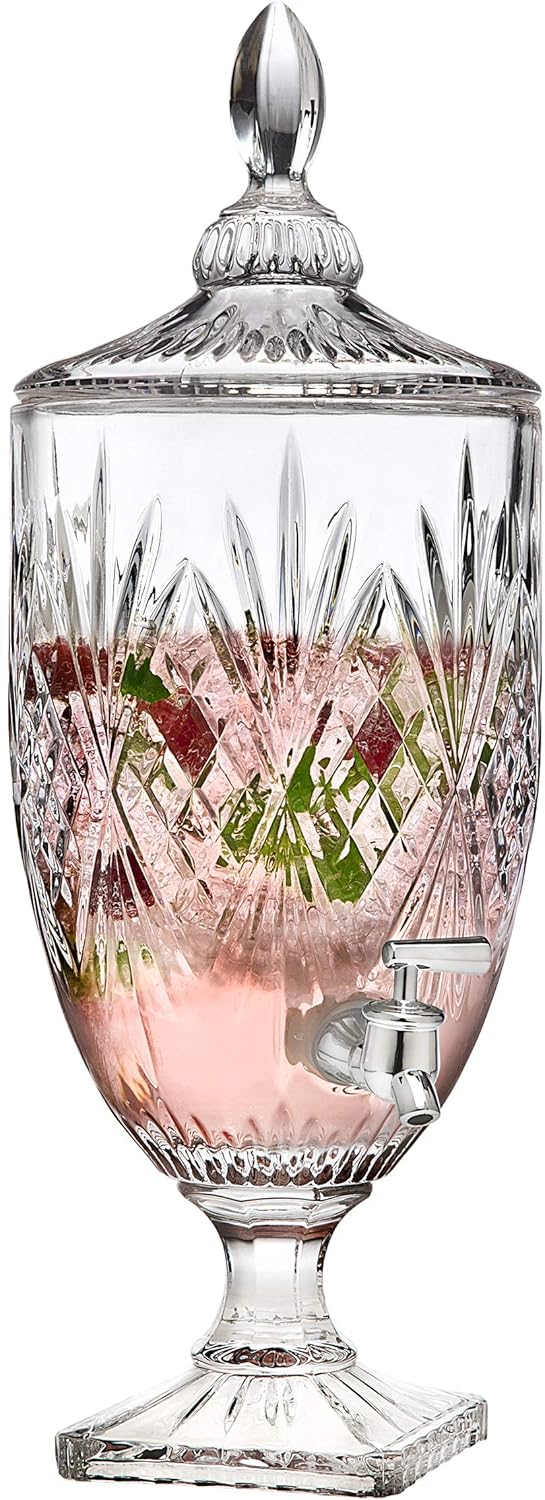 Godinger Iced Beverage Dispenser - Elegant Dublin Crystal Design