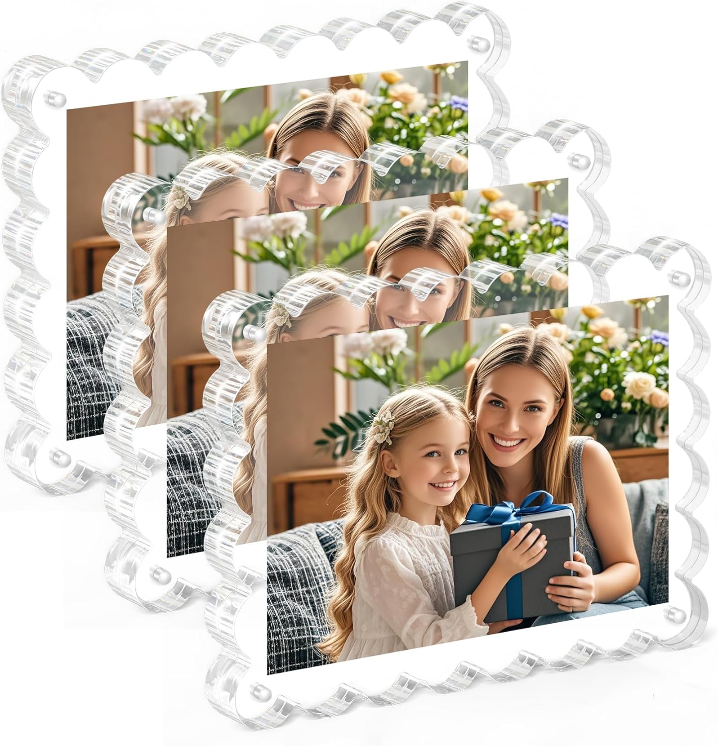3Pack Magnetic Acrylic Picture Frames for Stylish Display