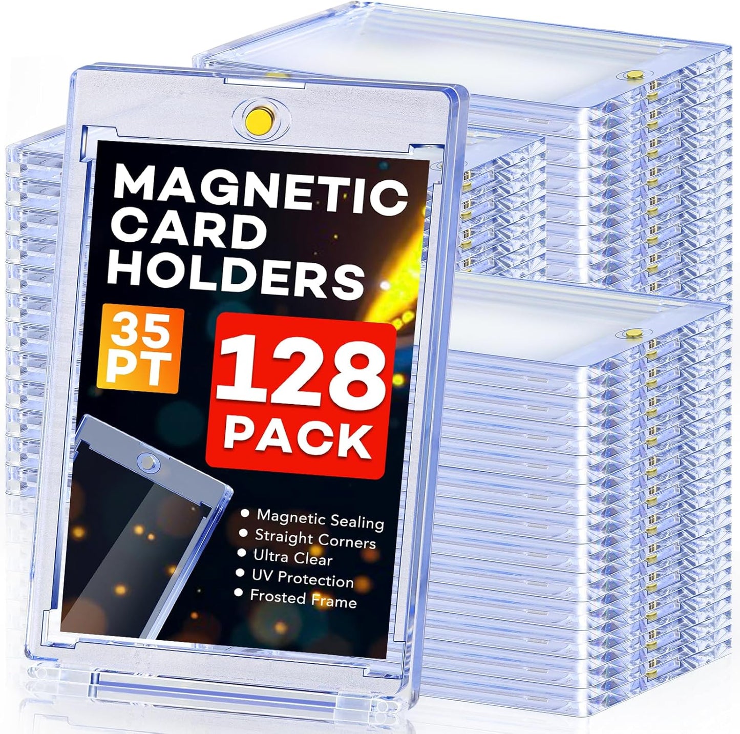 128ct Magnetic Card Holders for Trading Cards and Collectibles