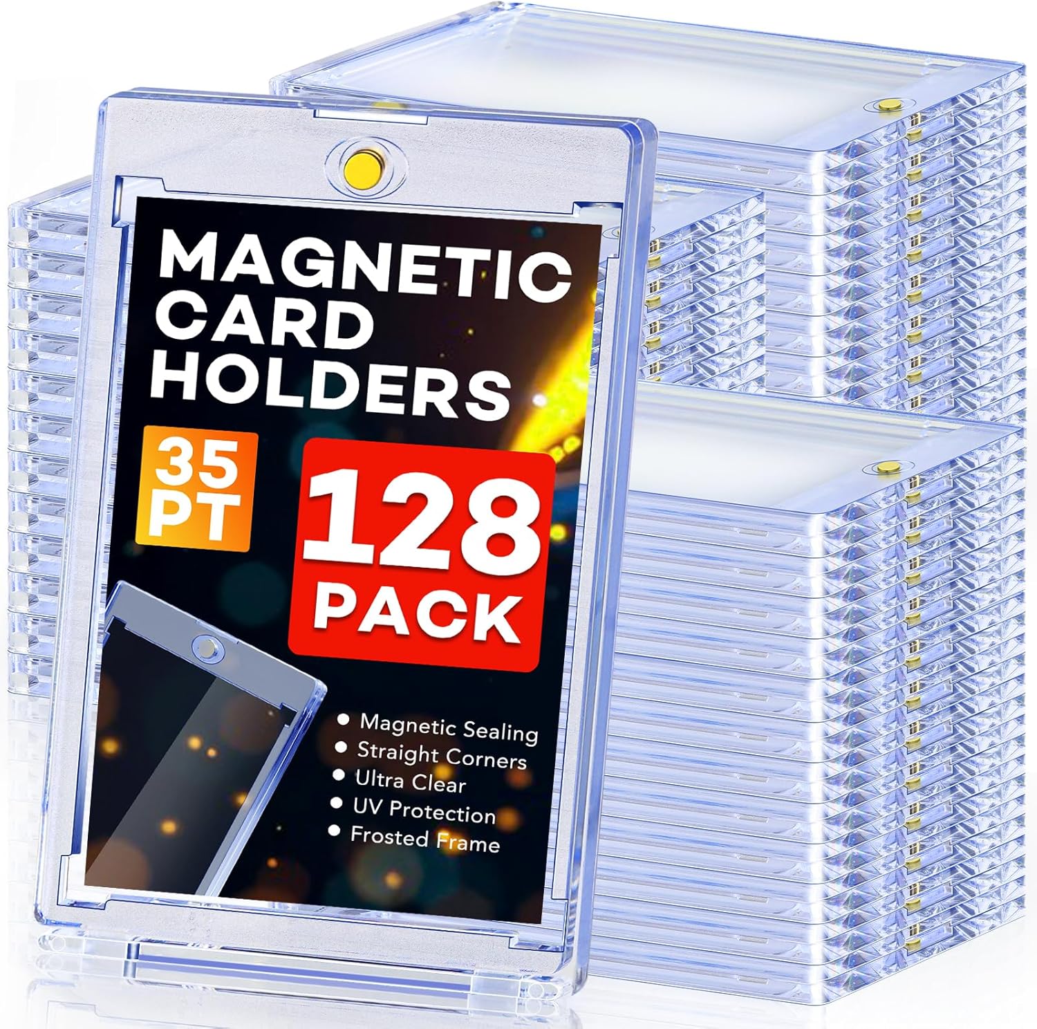 128ct Magnetic Card Holders for Trading Cards and Collectibles