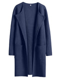 Womens Cardigan Sweater Open Front Long Coatigan - With Pockets