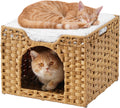 Handwoven Rattan Cat Cave for Indoor Cats - Cozy & Stylish