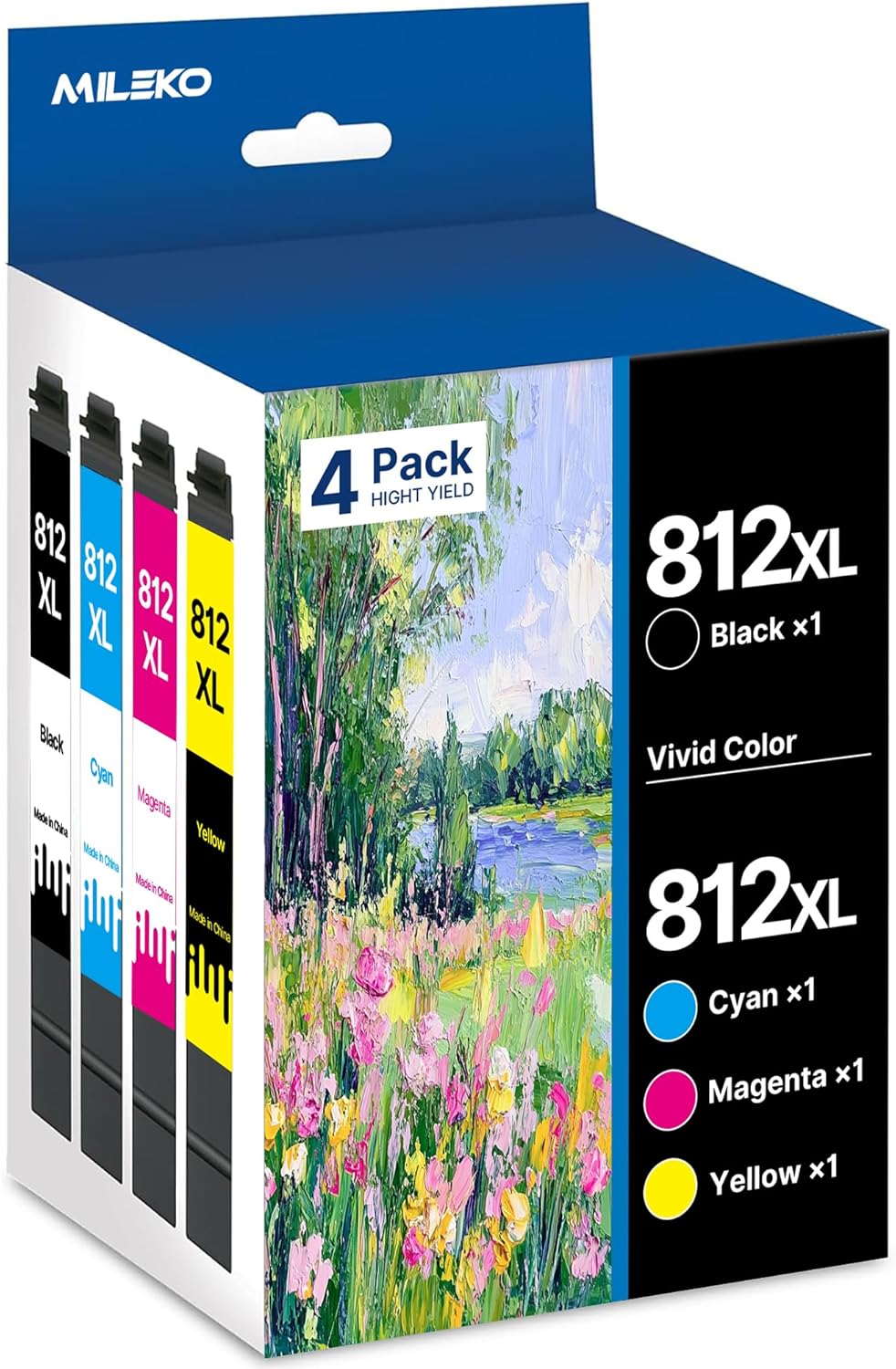 812XL Ink Cartridge Remanufactured Replacement for Epson Printers