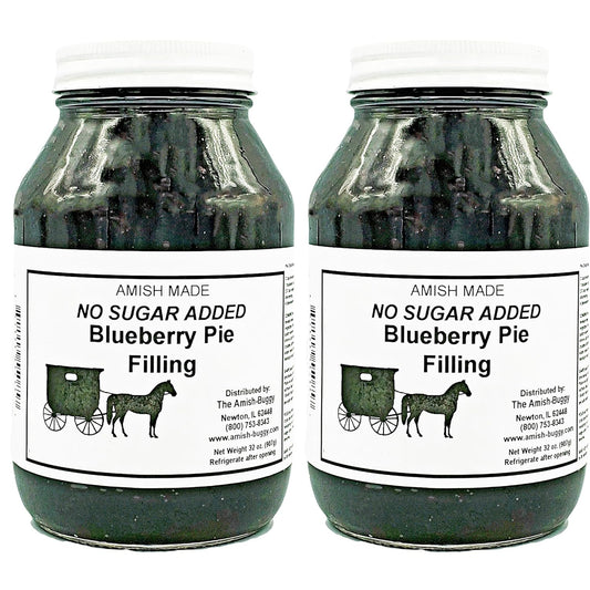 Amish Buggy Blueberry NSA Pie Filling - 32 Oz Jars