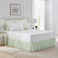 Cotton Ruffled Bedskirt - Lightweight Classic Blue Queen